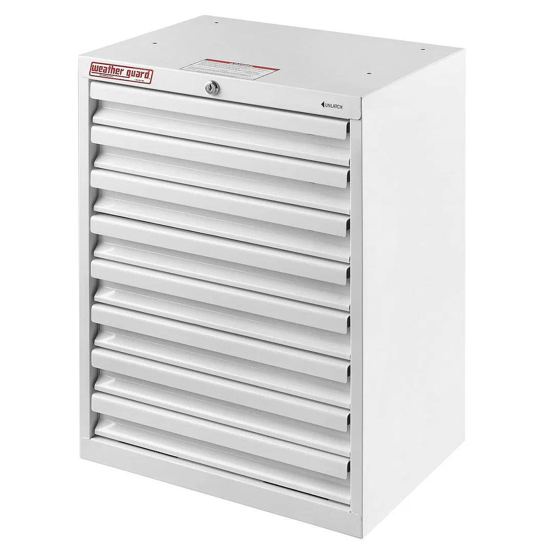 9988-3-01 – WEATHERGUARD Van Storage System Cabinet, Floor Mount 18 Inch Width x 24 Inch Height x 14 Inch Depth 8 Dra...